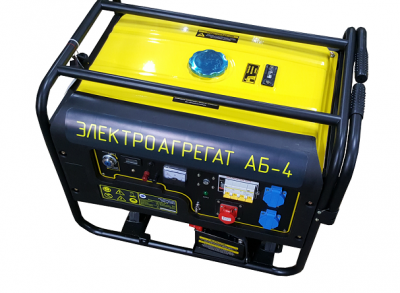 Электроагрегат путевой бензиновый АБ4 дв. Champion (АБ4-3-Т230-ВЖ, 4 кВт, электростартер, ручной стартер, колеса)