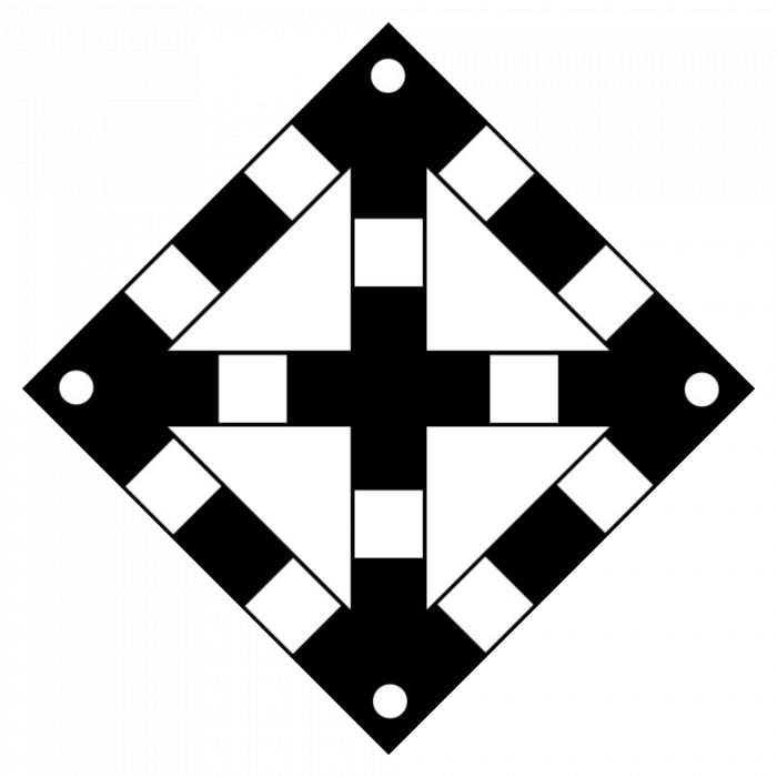 ЖД знак «Поднять нож, закрыть крылья» (одно препятствие)