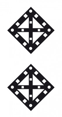 ЖД знак «Поднять нож, закрыть крылья» (два препятствия)