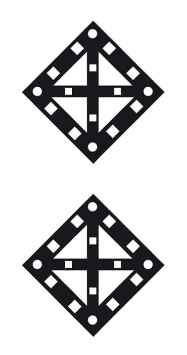 ЖД знак «Поднять нож, закрыть крылья» (два препятствия)