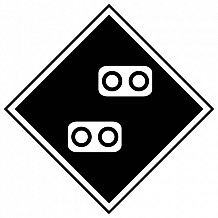 ЖД знак «Внимание! Токораздел»