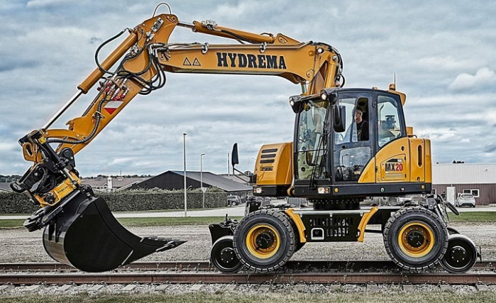 Железнодорожный экскаватор на комбинированном ходу Hydrema MX16 Rail / MX20 Rail