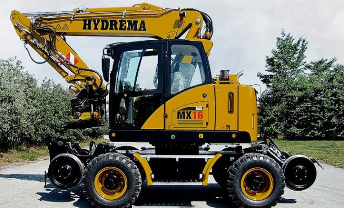 Железнодорожный экскаватор на комбинированном ходу Hydrema MX16 Rail / MX20 Rail