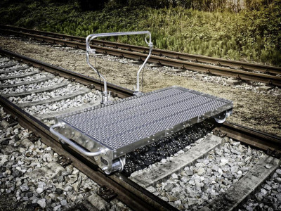 Транспортировочная железнодорожная тележка с автостопом Robel 51.12